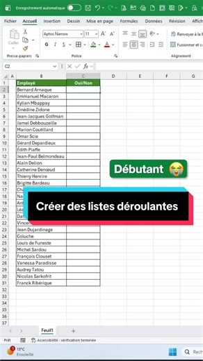 Créer des listes déroulantes dans Excel : Guide Complet