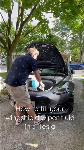 How to fill your windshield fluid in a Tesla model 3