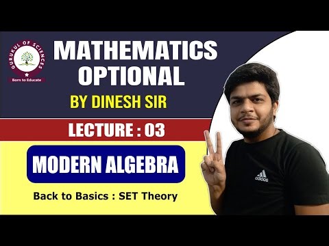 Modern algebra | Set theory | Target 350+ | Maths optional