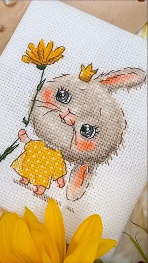 Bunny Princess Cross Stitch | Small Project, Full Process
