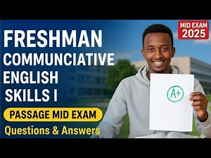 Freshman Communicative English Passage Mid Exam #freshmancourse #english #remedialfocus #education