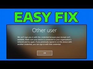 How To Fix We Can’t Sign You In With This Credential Because Your Domain Isn’t Available Error