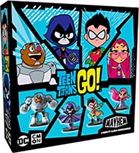 CMON Teen Titans Go! Mayhem Board Game | Strategy Game Based on The Hit TV Series | Team-Based Combat Game for Adults and Kids | Ages 10+ | 2-4 Players | Average Playtime 30 Minutes | Made by CMON