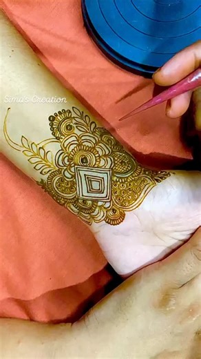 arabic pattern henna design..... #reels #henna #tutorial #mehedi #design | Sima's Creation