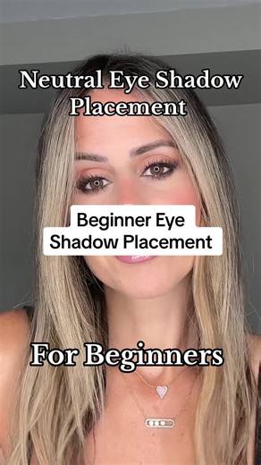 Eyeshadow placement for beginners using neutral tones #eyeshadowtutorial #easyeyeshadow #easyeyeshadow #neutraleyeshadow