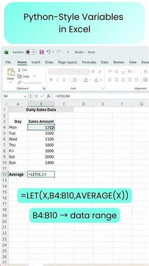 LET() Formula in Excel: Python-Style Variables