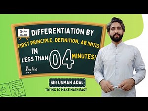 Differentiation by First Principle—Differentiation by Ab Initio Method—Differentiation by Definition