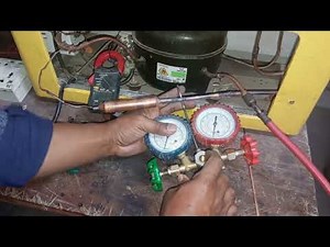 Fridge Gas Charging R-600a Tips | Pressure gauge open