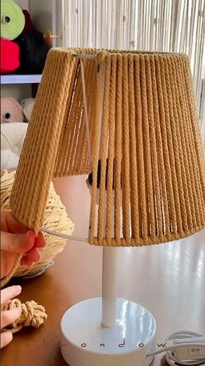 HOW to make macrame lamp shade .. diy..
