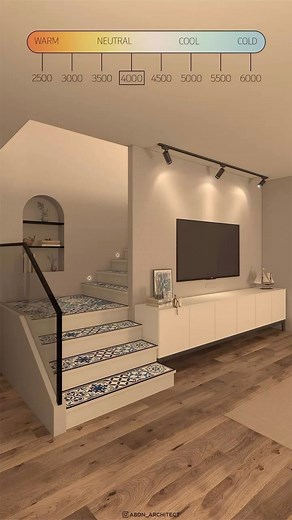Art & Architecture on Instagram: "A light source’s color temperature can significantly impact the look and feel of a room or environment. Which one do you prefer most? And why? Video by @abdn_architect. #lighting #lightingdesign #lightingeffects #colortemperature #lightingdesigner #lightingideas #interiordesign #interiordesignerslife #interiordesigns #architecture #architecturelovers #architecturedetails #roomdesign #livingroom #architects_need"