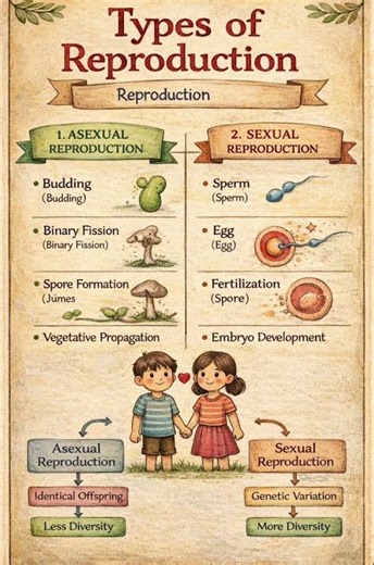 Types of Reproduction 🔬 | Asexual vs Sexual Explained in Easy Way!