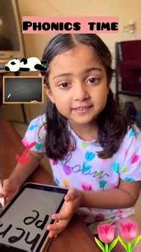 Kids phonics sound and word spelling with ‘e’ middle sound
