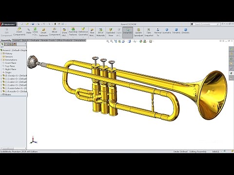 Solidworks tutorial | Sketch Trumpet in SolidWorks