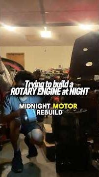 Rebuilding a Rotary Engine at NIGHT? #automobile #cars #rotaryengine #13b #enginebuild #rx7 #13b