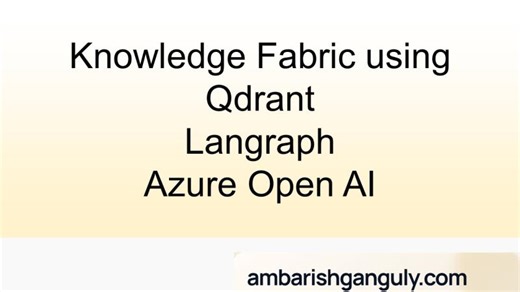 Knowledge Fabric using Qdrant ,Langraph , Azure Open AI | Ambarish Ganguly