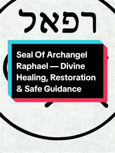 Seal of Archangel Raphael — Divine Healing, Restoration & Safe Guidance What this is This symbol is the Seal (Sigil) of Archangel Raphael, traditionally used to invoke healing, recovery, protection during journeys, and restoration of body, mind, and spirit. Archangel Raphael is known as “God Heals”—the angel associated with medicine, wholeness, balance, and compassionate care. Short description A sacred healing seal used to call Archangel Raphael for health, emotional peace, safe travel, and tot