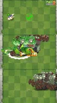 PvZ 2 - 4 Plants Power Up Vs 50 Gargantuar Zombies Max Speed - P1 ROUND 5 #shorts #youtubeshorts