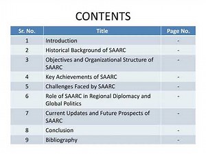 Political Science Project on #SAARC #Class XII 2024-25