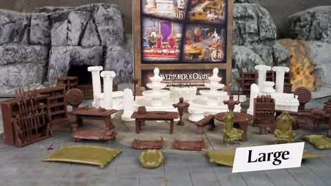 Mantic Games Terrain Crate - Adventurer's Crate Large Size Set | Highly-Detailed 3D Miniatures | Pre-Assembled Scenery Tabletop Game Accessory for Wargames, Board Games and RPGs | Made by Mantic Games