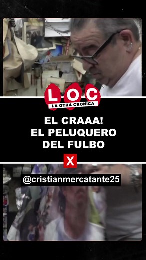 🤯 “EL CRAAA”, EL PELUQUERO DEL FULBO #LOC La Otra Crónica - Temporada #2 - DOMINGOS 19 HORAS ✂️ Cristian Mercatante visitó la peluquería de Julio, más conocido como “El Craa”, quien le contó todo tipo de anécdotas que le dejaron haber sido el coiffer de reconocidos jugadores de fútbol. ⚽️ De todos los regalos que los deportistas le fueron llevando a lo largo de los años, le convirtieron su espacio de trabajo casi en un museo. 😱 Desde ser parte de las cábalas de Bilardo, hasta usar su relación 