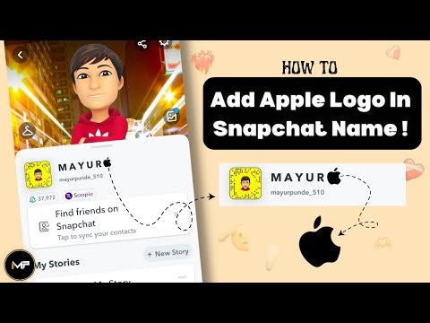 How To Add Apple LOGO In Snapchat or Instagram Name 