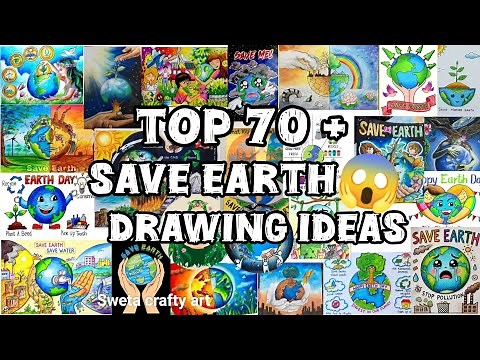Earth Day Drawing / World Earth Day Drawing / Save Earth Poster Drawing / Environment Day Drawing