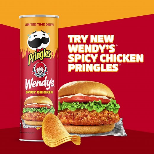 NEW Pringles Wendy's Spicy Chicken. Available for a limited time only. | Pringles