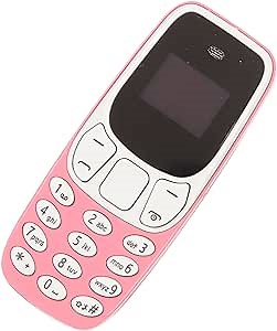 TUORE Mini Cell Phone, GSM Smallest Phone Dual SIM Card Hands Free Dialer for Kids (Pink)