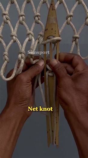 one knotted fishnet for the chicken coop #net #knot