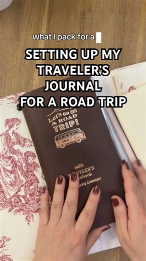 Setup my traveler’s notebook with me📚#travelersnotebook #leatherjournal #stationery #journal
