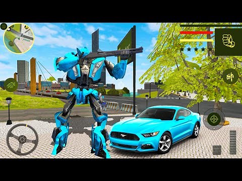 Car Robot Transformer Simulator #2 - Open Futuristic World Game - Android Gameplay