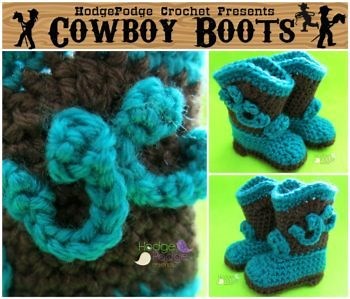 Make a pair of crocheted cowboy boots!
