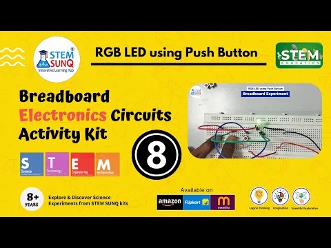 RGB LED with Push Button | DIY Breadboard Circuit Project