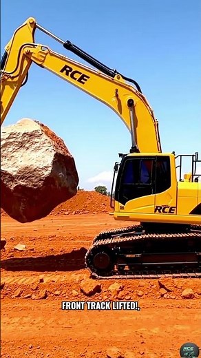 🤖 AI SIMULATION: Critical Balance! RCE Excavator Lifting Maximum Side Load #shorts