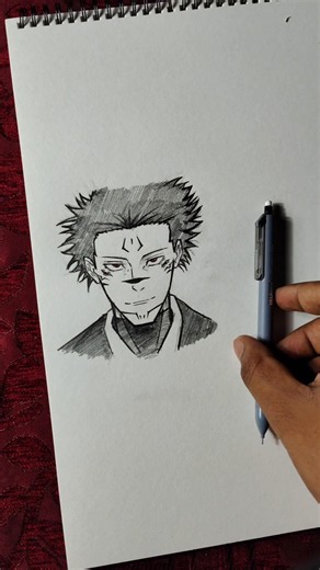 🔥 SUKUNA DRAWING 👑😈 | King of Curses from Jujutsu Kaisen