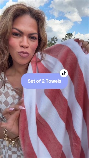 Set of 2 Cabana Beach Towels @QVC, Inc #beachtowels #pooltowel #TikTokShopSpringGlowUp #RefreshedLook #springbreak