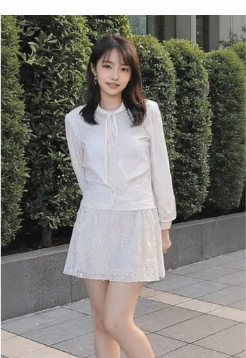 美少女の魅力的なしゃがみ仕草