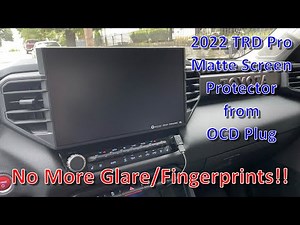 2022 Tundra TRD Pro Matte Screen Protector From OCD Plug...Glare Is Gone, No More Fingerprints!