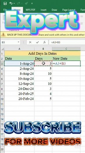 Add Days to a Date in Excel Instantly | Date Shortcut Formula | Digital Office Skill