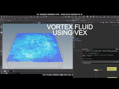 Fluid Vortex using VEX in Houdini - Breakdown - hip file
