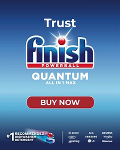 Cheesy mac is an easy clean with Finish Quantum All-In-One. Your dishes will always come out looking great! | Finish SA