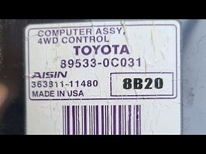 2008 Toyota Tundra TCCM 4x4 Control Module Location and Removal