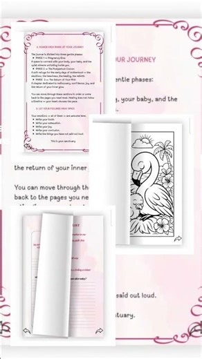 Flamingo Feathers Guided Journal for Pregnancy, Postpartum, Motherhood