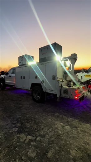 Late Afternoon Drive with Heavy Equipment in Central Texas
