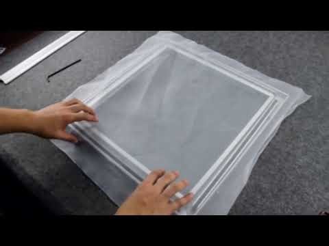 self stretching screen frame operation