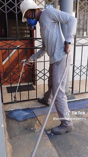 Bonding Time again, always apply bonding liquid before painting cementious surfaces. This helps with adhesion for the paint and gives a much better finish#prominentcarpentry #airlessspraypainting #bondingliquid #technicoat#painterslife #prepwork