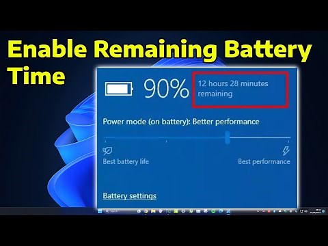 How To Show Remaining Battery Time in Windows Laptop