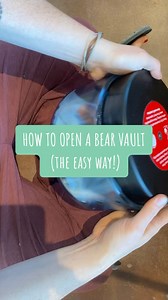 An easy trick for opening up your Bear Vault bear canisters! These things are notoriously hard to open, especially in the cold. This trick is free AND ultralight! Happy hiking! 🏔️💃🐻 #backpacking #hiking #bears #bishopca #mammothlakes #california #outdoors | Sage to Summit