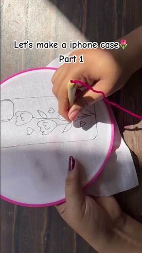 DIY Iphone Case #punchneedle #shorts