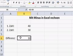 Mit Minus in Excel rechnen - so geht's